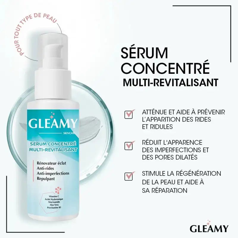GLEAMY Sérum Concentre Multi-Revitalisant  50 Ml | Nova Para