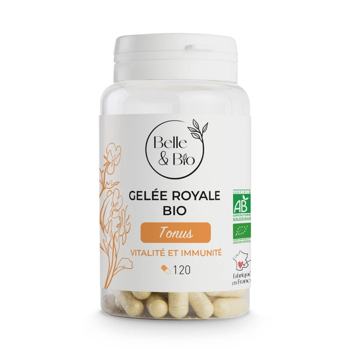 BELLE & BIO Gelée Royale Tonus Bio 120 gélules complément alimentaire énergie vitalité immunité - novaparapharmacie

