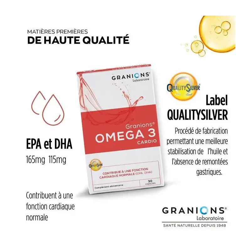 GRANIONS Omega 3 Cardio B30 Gelules | Nova Para