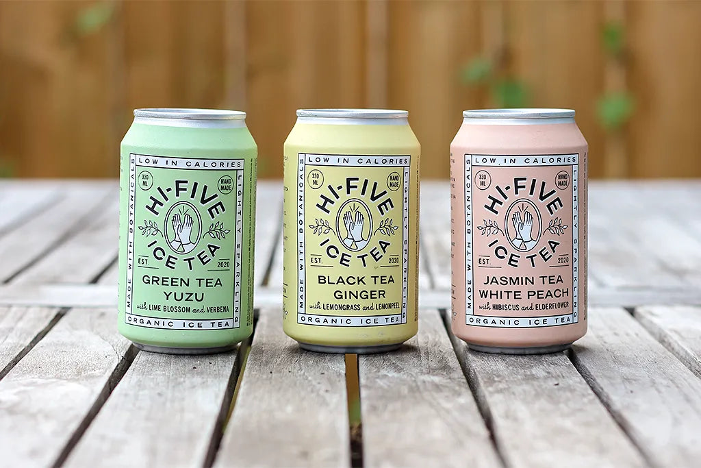 HI-FIVE Ice Tea Gingembre Thé Noir 330ml boisson rafraîchissante naturelle épicée énergisante glacée - novaparapharmacie