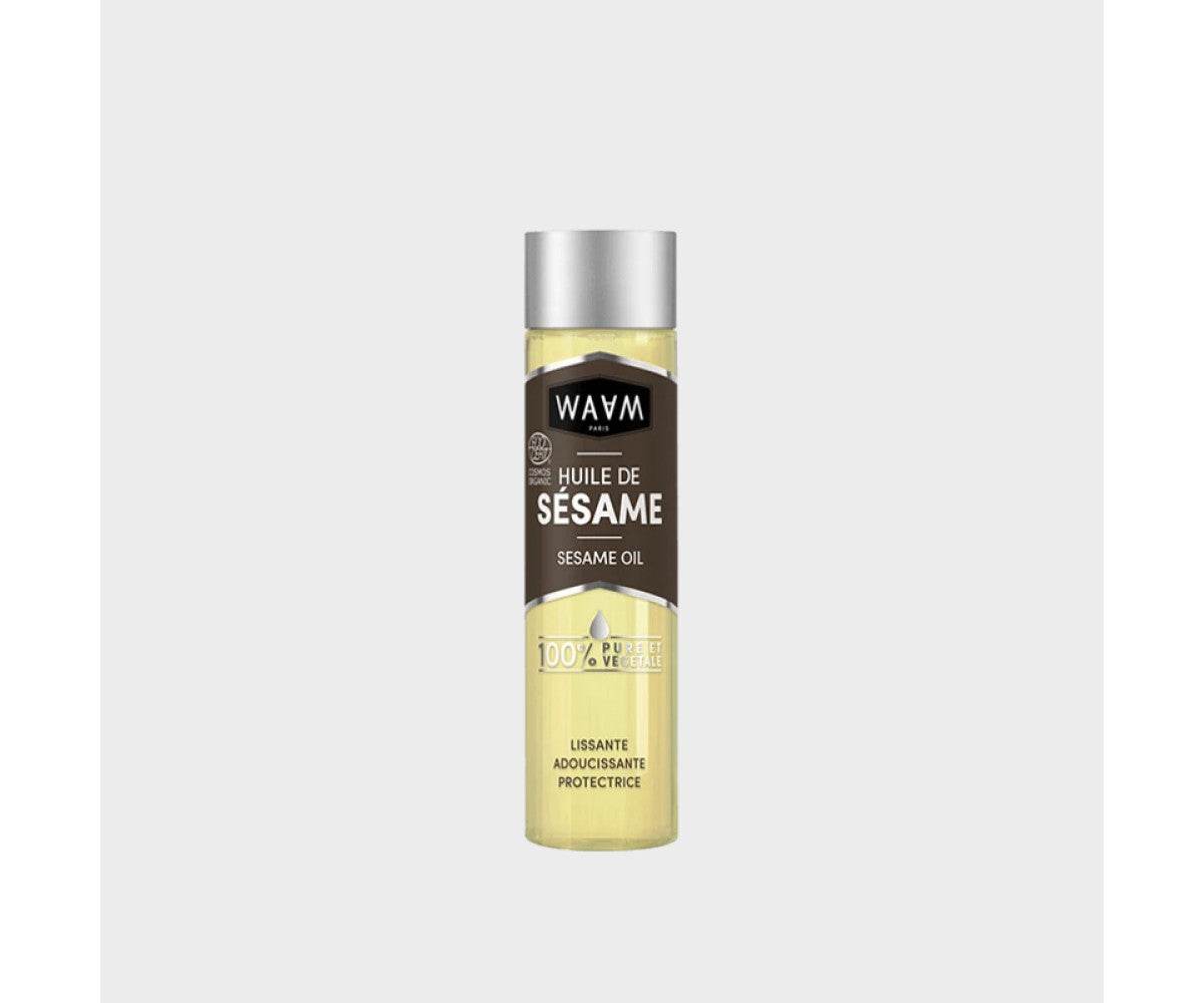 WAAM Huile de Sésame Certifiée BIO 100ml huile végétale pure soin visage corps massage anti-âge régénérante - novaparapharmacie