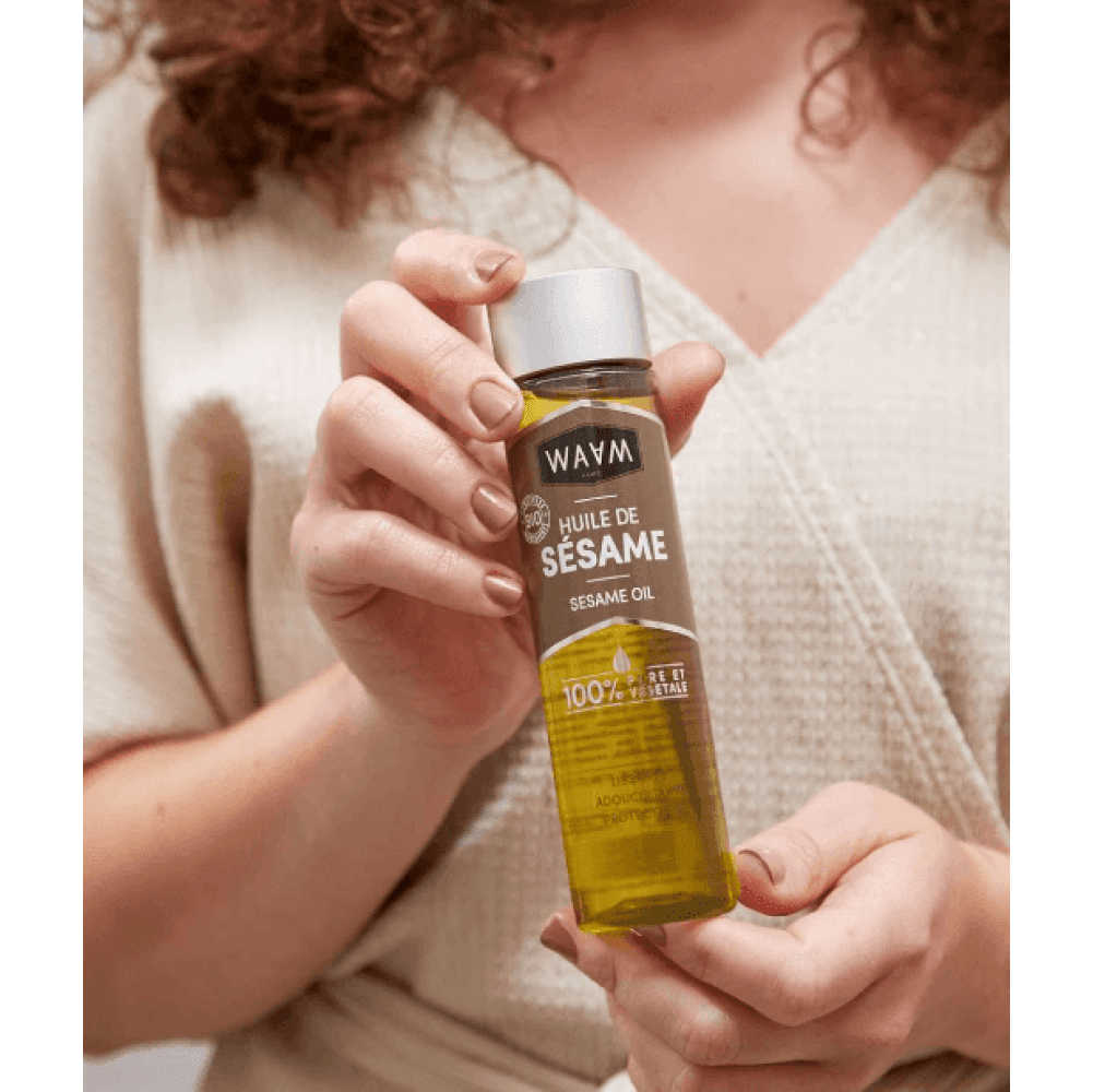 WAAM huile sésame bio vue alternative huile végétale pure soin anti-âge massage corps - novaparapharmacie