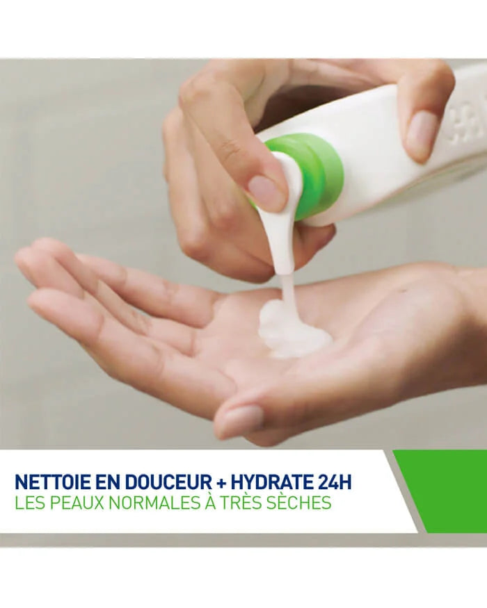 Texture CeraVe Crème Lavante Mousse Onctueuse Hydratante Nettoyage Sans Savon Peaux Sensibles - novaparapharmacie