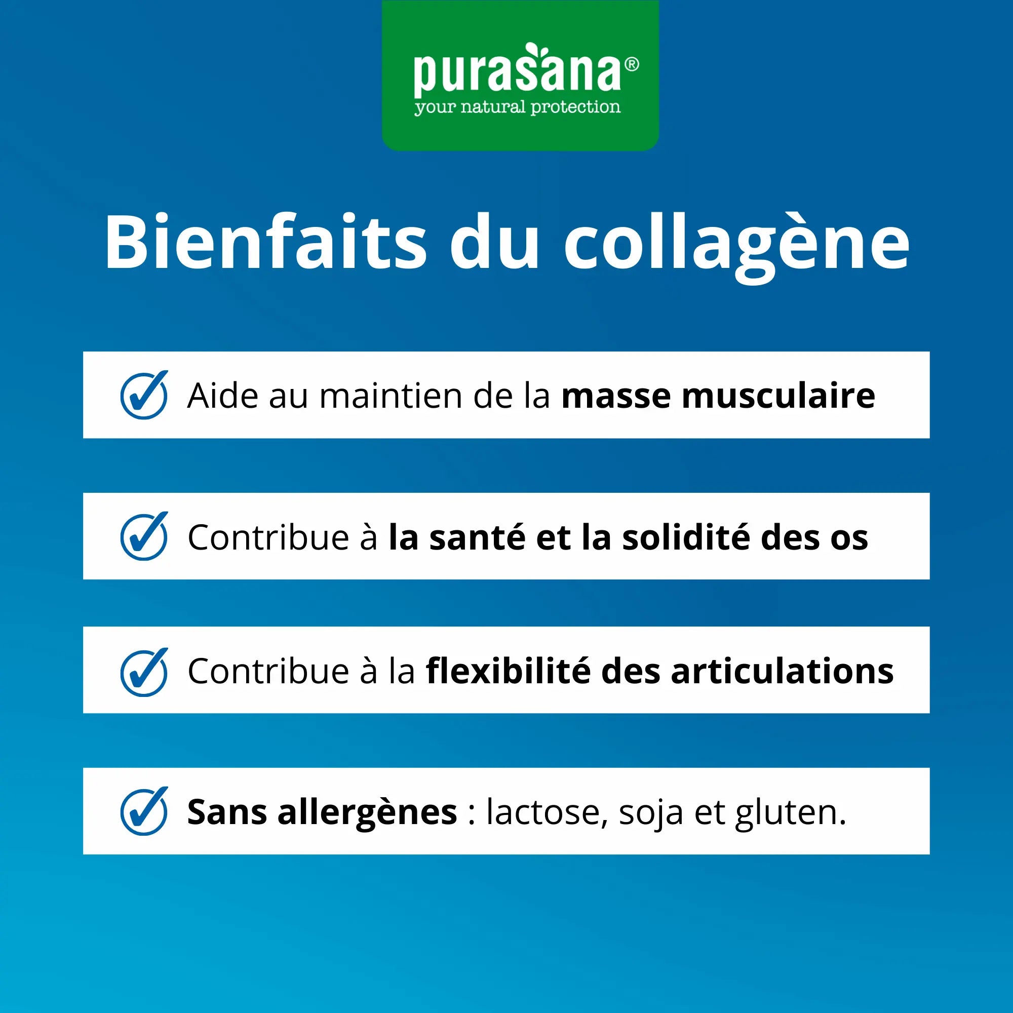Complément PURASANA Feel Flexible Collagène 240g alimentaire articulations mobilité améliorée collagène naturel flexibilité - novaparapharmacie