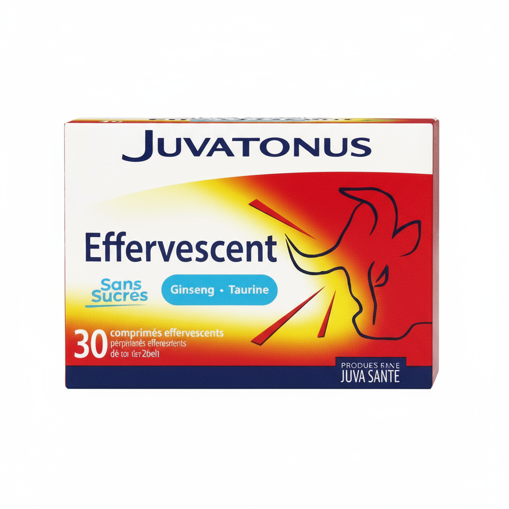 JUVATONUS Ginseng Taurine Effervescent 30 Comprimés complément alimentaire énergie vitalité ginseng taurine effervescent boost - novaparapharmacie
