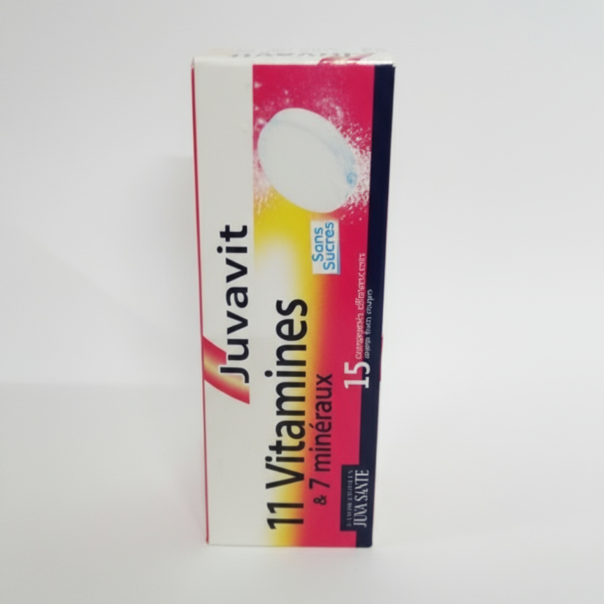 JUVAVIT 15 Comprimés Effervescents complément alimentaire multivitamines énergie vitalité effervescent absorption rapide goût agréable - novaparapharmacie