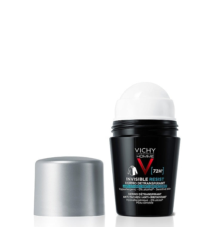 Vichy  Homme Dermo-Détranspirant Invisible Protect 72H Déodorant - 50 Ml