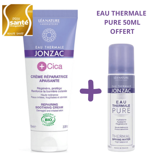 JONZAC +CICA CRÈME RÉPARATRICE APAISANTE 100ml = Eau Thermal 50ml Offerte - Nova Parapharmacie