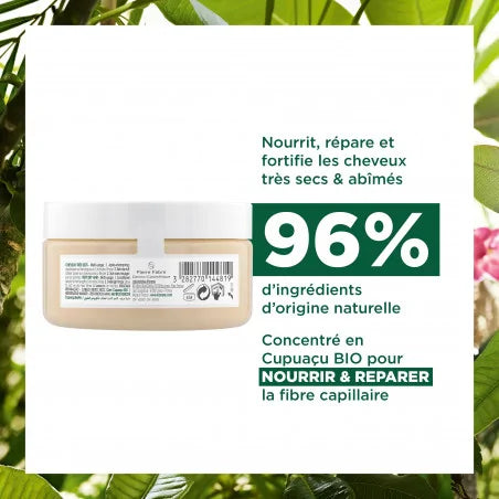 KLORANE Cupuaçu bénéfices masque 3 en 1 cheveux très secs abîmés nutrition réparation hydratation brillance douceur - novaparapharmacie