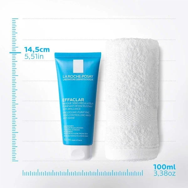 La Roche-Posay Effaclar Masque Sébo-Régulateur 100ml - Masque Purifiant Anti-Brillance