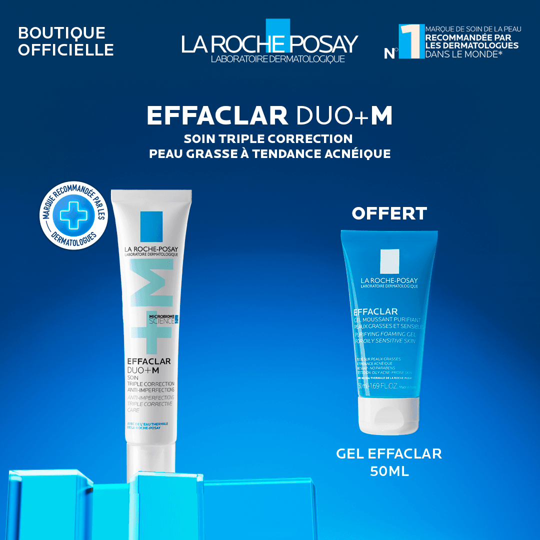 La Roche-Posay Pack Effaclar Duo+ M 40ml + Gel Moussant 50ml - Routine Anti-Imperfections Complète - Nova Parapharmacie