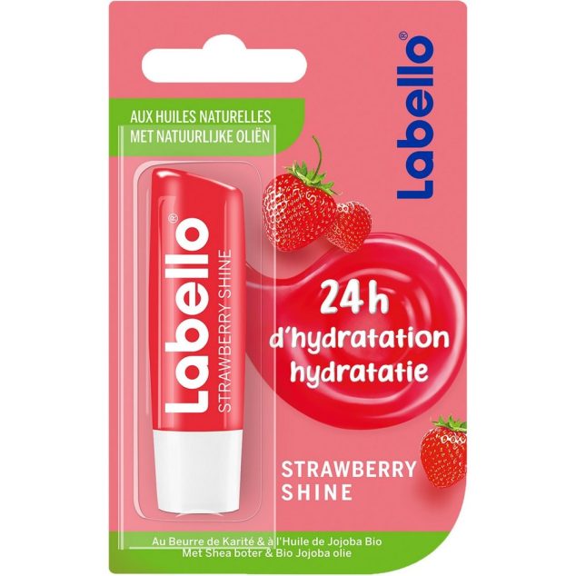 LABELLO BAUME À LÈVRES STRAWBERRY SHINE 24H D’HYDRATATION | Nova Para