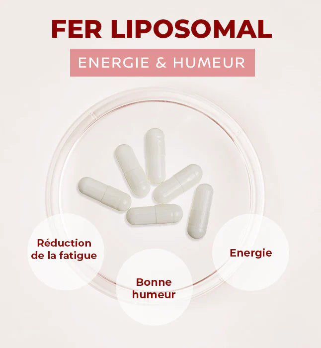 GLEAMY Fer Liposomal avant après résultats anémie combattue fatigue réduite vitalité - novaparapharmacie