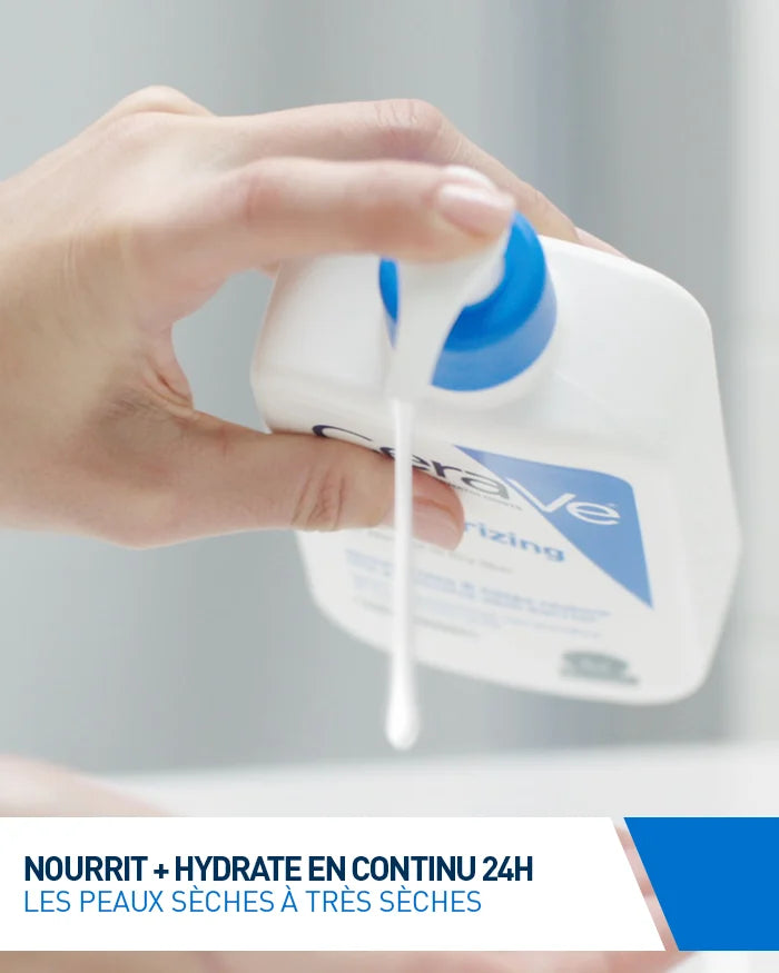 CERAVE Lait Hydratant Corps texture bénéfices fluide hydratation 24h céramides lait léger absorption rapide non gras - novaparapharmacie