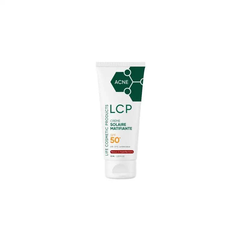 LCP Acné Crème Solaire Matifiante SPF50+ 75ml crème solaire anti-imperfections peaux grasses SPF 50+ matifiante anti-imperfections non comédogène UVA UVB - novaparapharmaci
