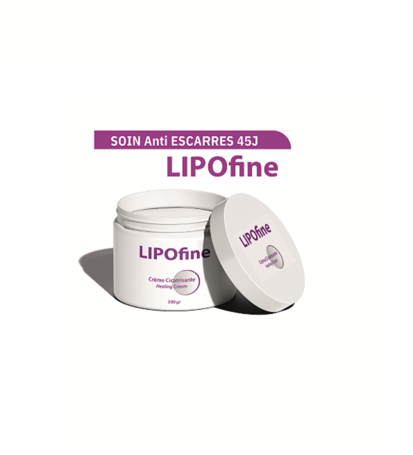 Lipofine Crème Cicatrisante 500gr crème réparatrice cicatrices plaies irritations peau abîmée régénération format familial - novaparapharmacie
