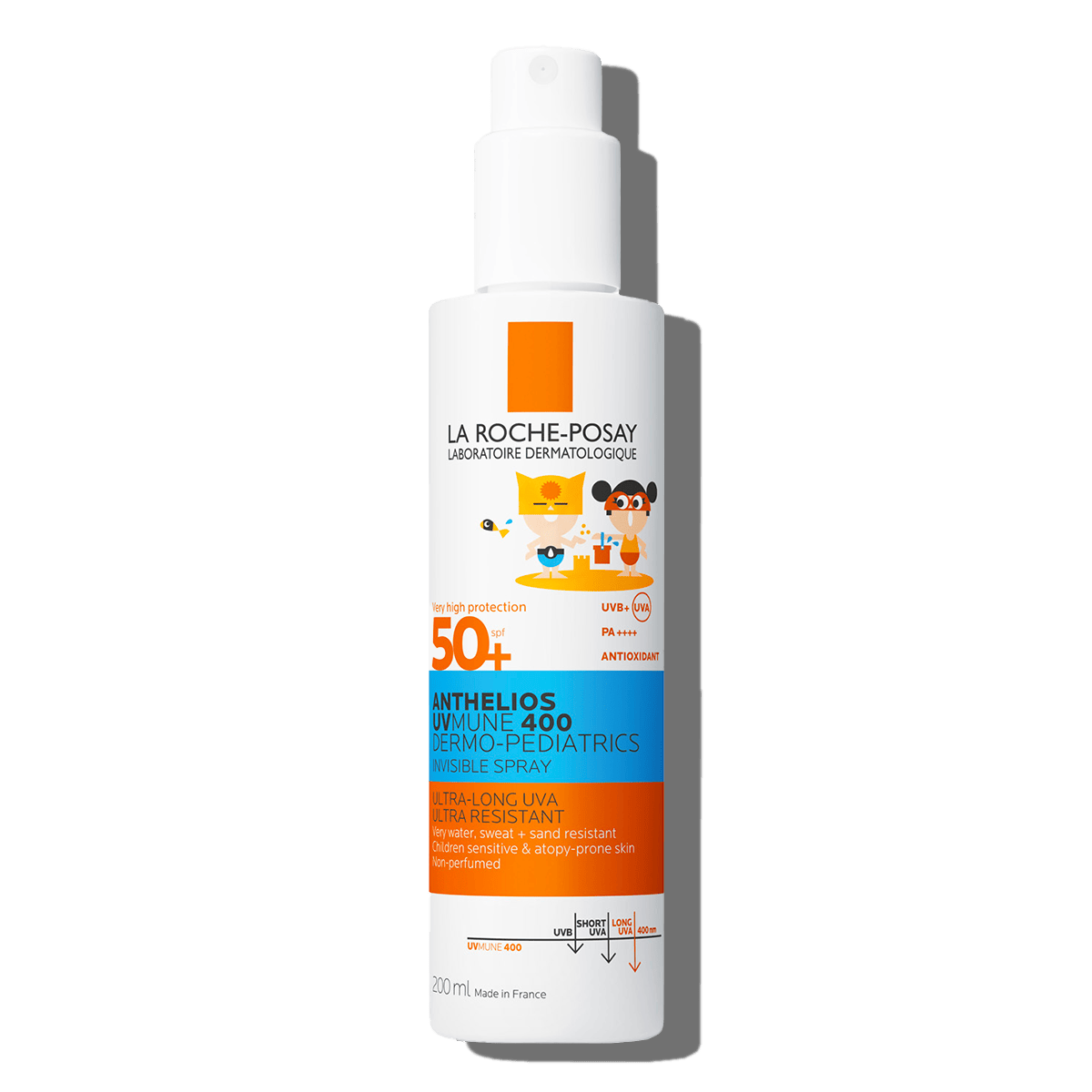 La Roche-Posay Anthelios UVMune 400 Dermo-Pédiatrics Spray Invisible SPF50+ 200ml Protection Enfants - novaparapharmacie