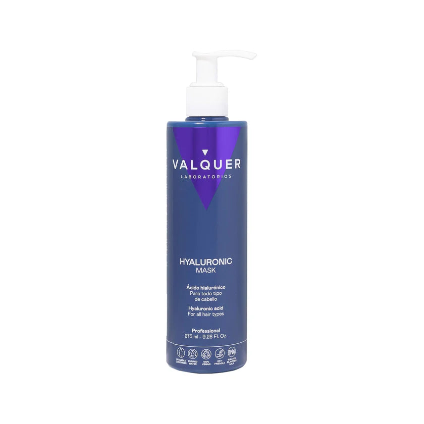 VALQUER Masque Capillaire à l'Acide Hyaluronique 275ml soin cheveux hydratation intense brillance éclatante douceur - novaparapharmacie