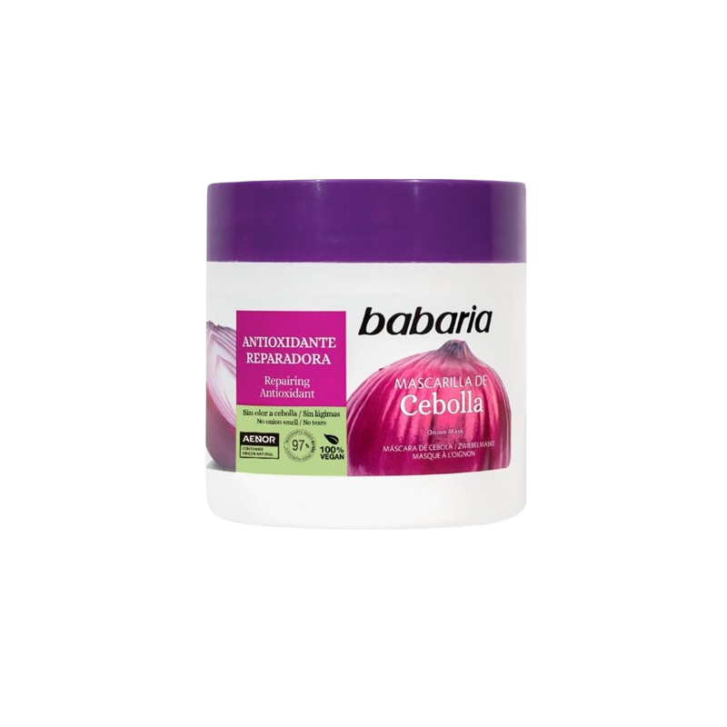 BABARIA Masque Oignon 400ml soin cheveux anti-chute fortifiant croissance nutrition profonde extrait oignon - novaparapharmacie