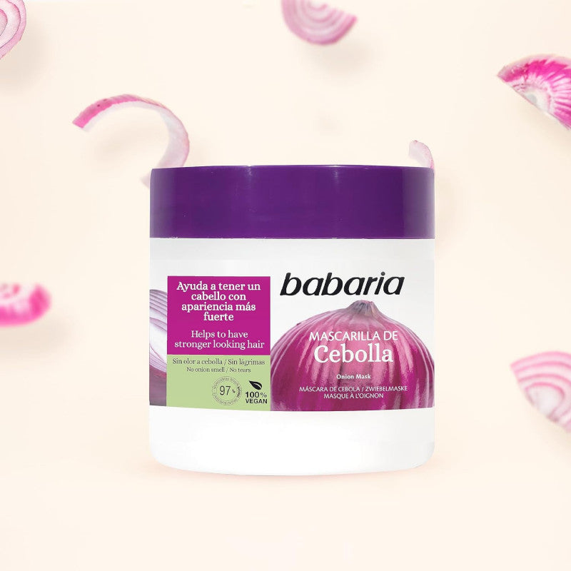 BABARIA 400ml Masque Oignon application soin cheveux anti-chute fortifiant croissance nutrition - novaparapharmacie