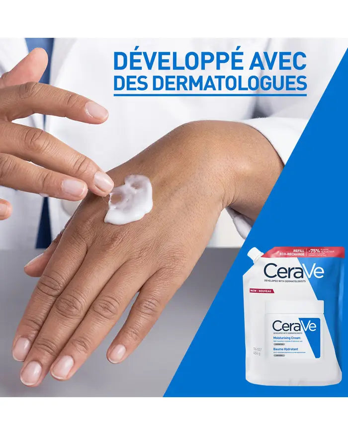 cerave baume hydratant Eco-recharge 454g-Nourrit, hydrate la peau en continu 48H  | Nova Para