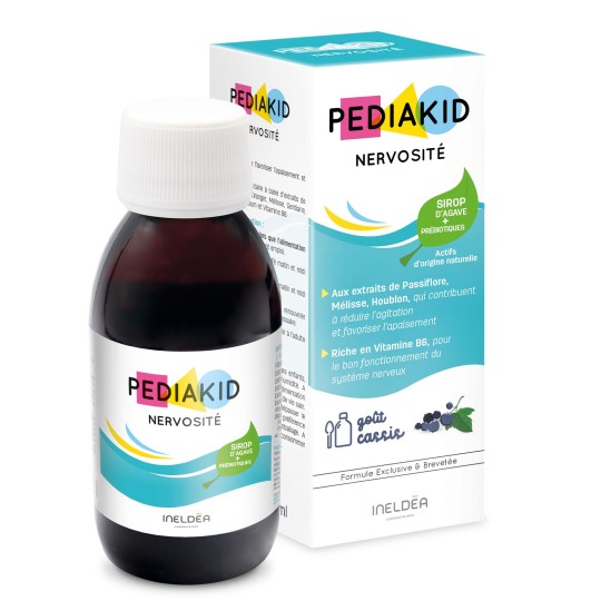 Pediakid Sirop Nervosité 125ml complément alimentaire enfants stress sommeil naturel plantes magnésium apaise nervosité - novaparapharmacie