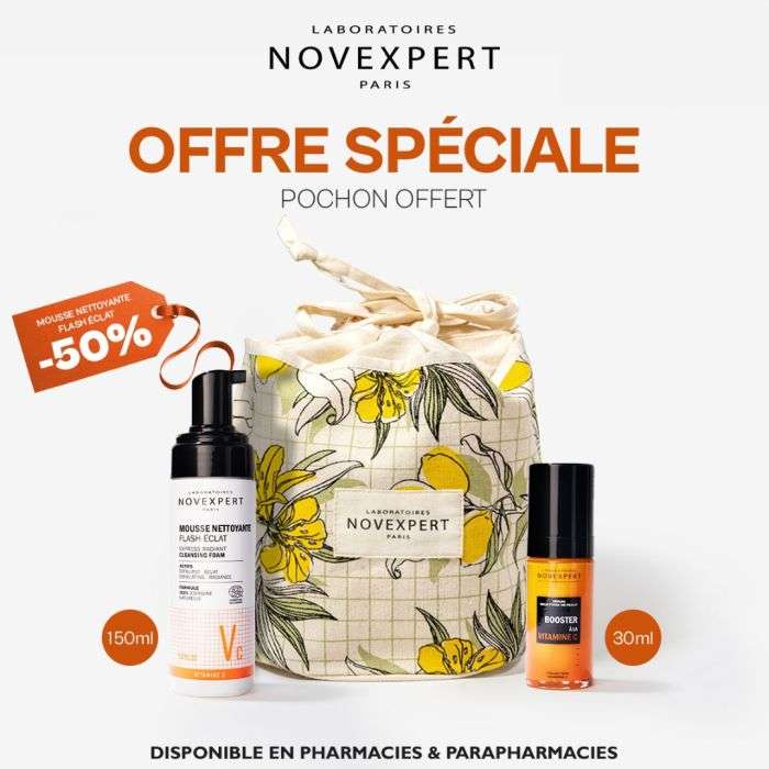 Novexpert Offre Speciale Duo Peau Eclatante+ Pochon