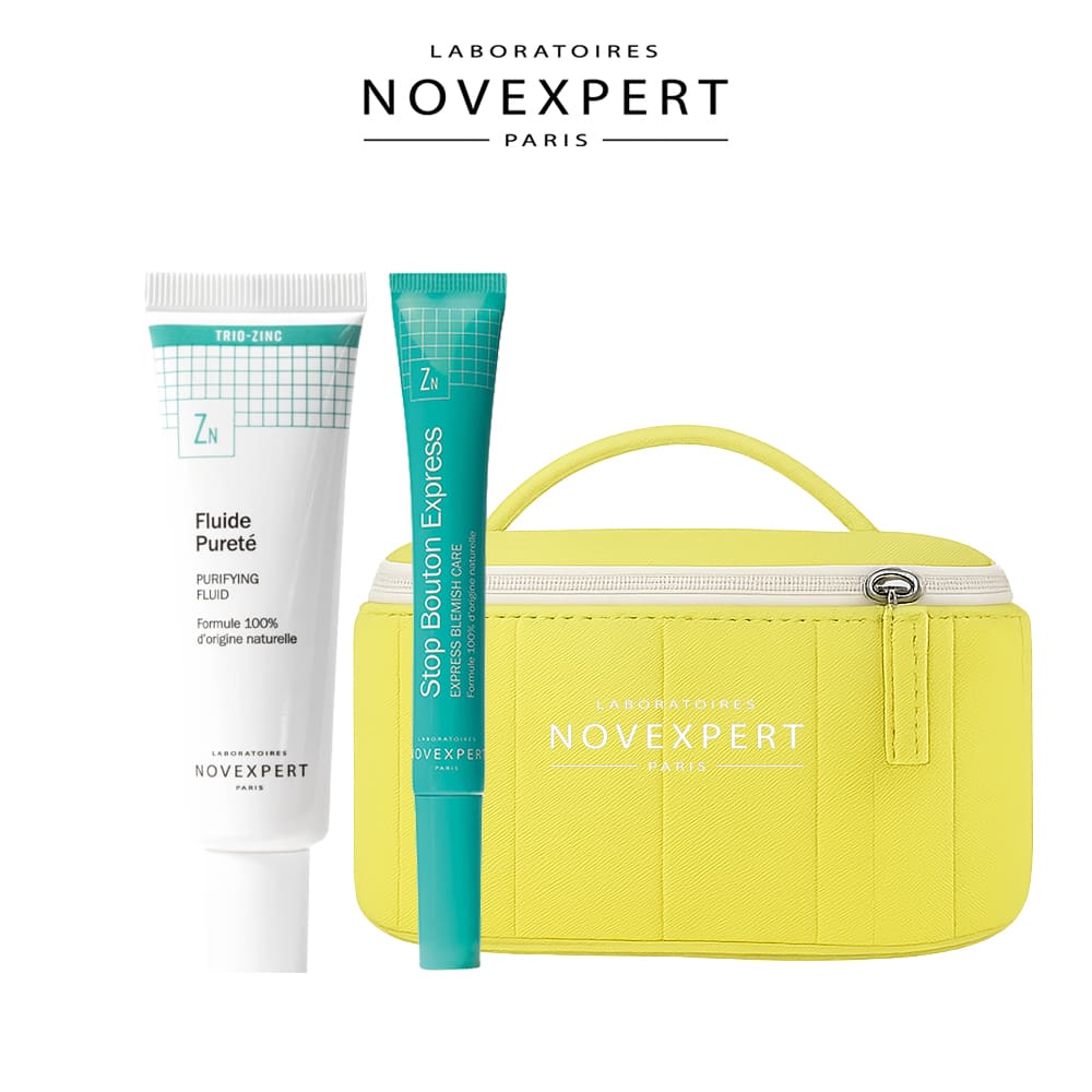 Novexpert Fluide Purete Trio-Zinc 30ml+Stop Bouton Express 7ml Trousse | Nova Para
