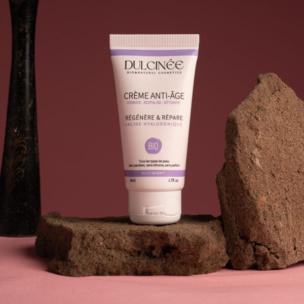 Dulcinee Crème de Nuit Anti-Âge Bio 50ml crème nuit visage bio anti-rides régénération naturelle éclat - novaparapharmacie