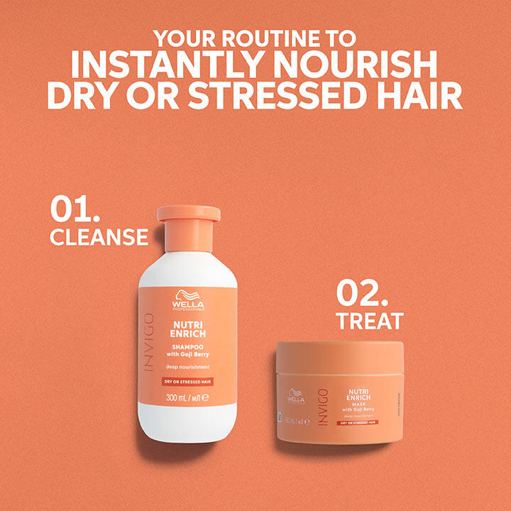 Shampooing WELLA Nutri-Enrich 300ml cheveux secs nutrition hydratation douceur - novaparapharmacie
