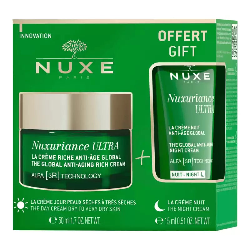Nuxe Nuxuriance Ultra Crème Riche 50ml Crème Nuit 15ml coffret anti-âge global redensifiant peaux sèches matures - novaparapharmacie