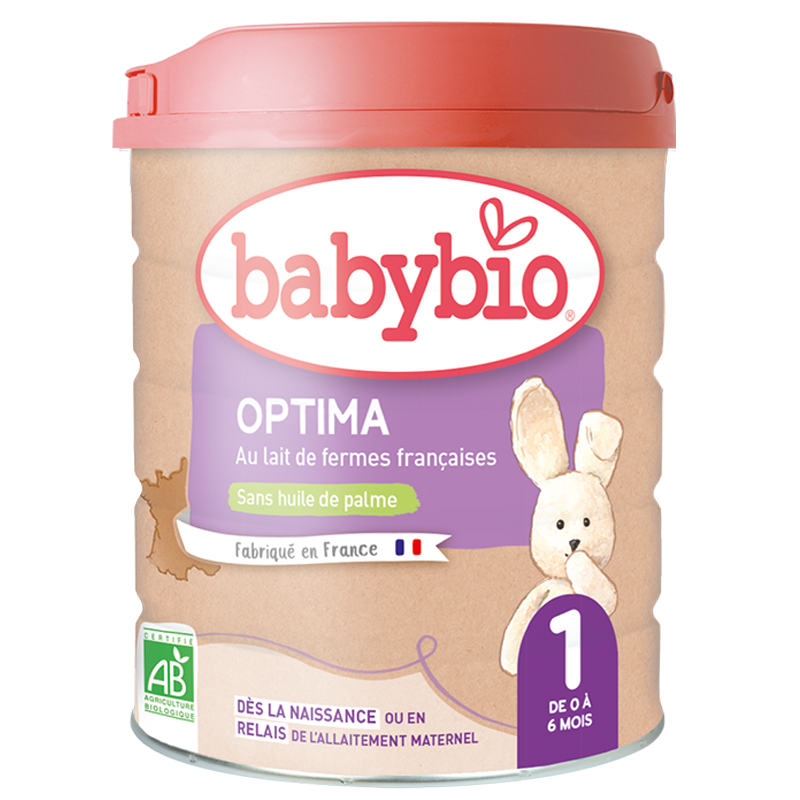 Babybio Optima 1 Bio 400g lait infantile 1er âge dès naissance formule biologique premium DHA vitamines - novaparapharmacie