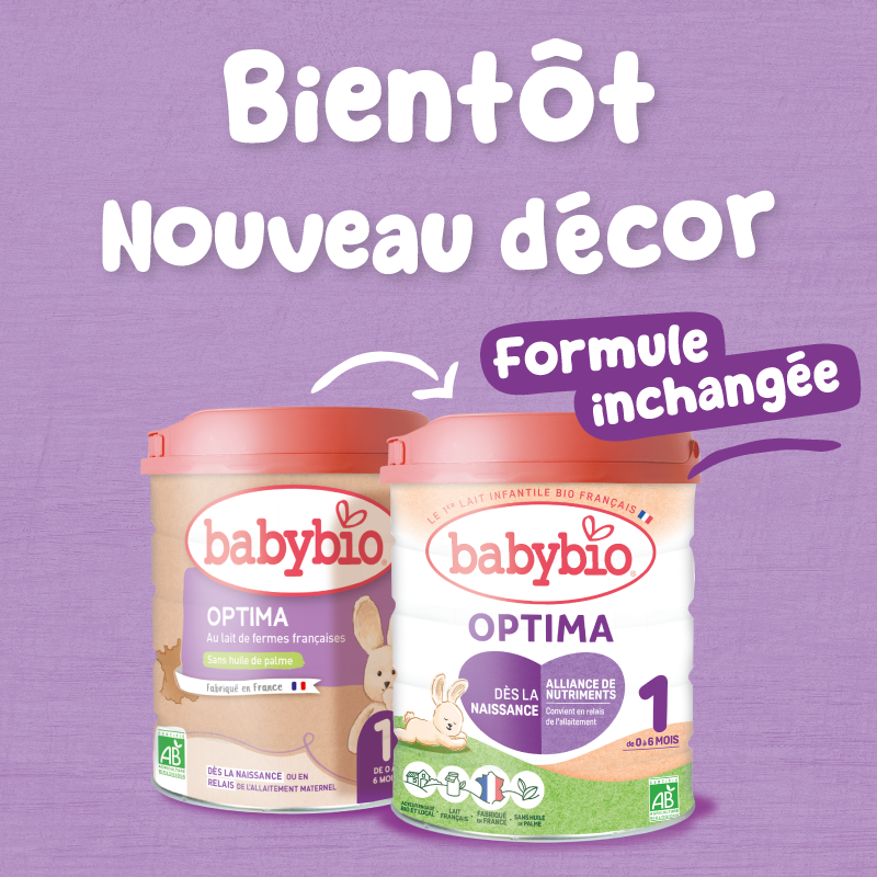 Babybio Optima 1 Bio 400g lait infantile 1er âge dès naissance formule biologique premium DHA vitamines - novaparapharmacie