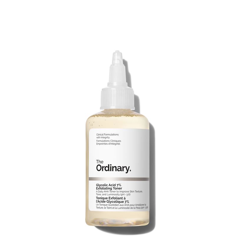 THE ORDINARY Glycolic Acid 7% Exfoliating Toner 100ml lotion tonique exfoliante glycolic acid 7% éclat exfoliant tonique renouvellement cellulaire - novaparapharmacie