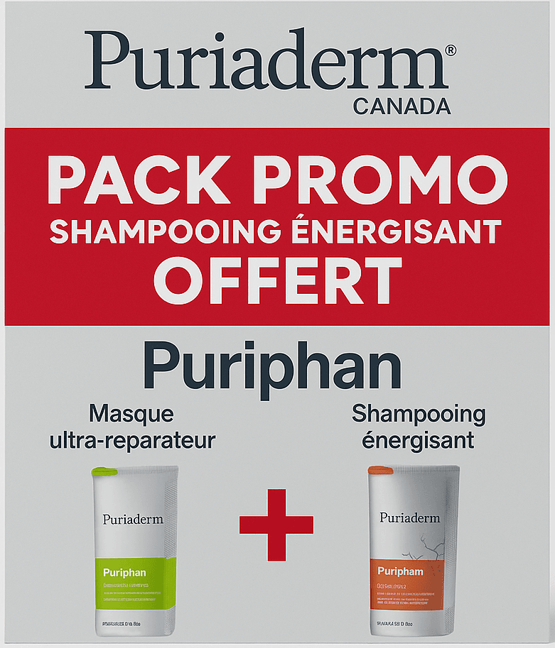 Puriaderm Puriphan Pack Promo - Masque Ultra-Réparateur + Shampooing Énergisant Offert - Nova Parapharmacie