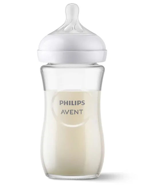 Natural Response PHILIPS AVENT Biberon Verre 260ml 1m+ SCY933/01 tétine 3.0 anti-coliques détails - novaparapharmacie