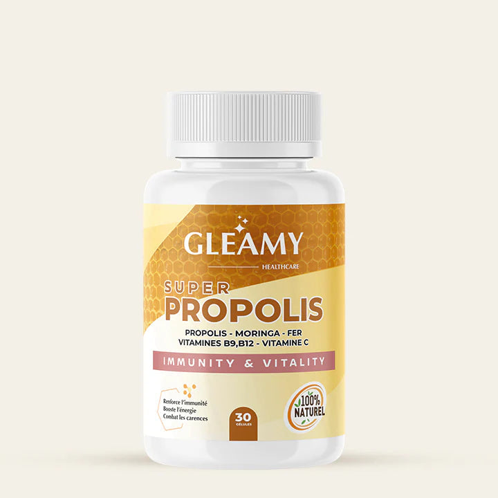 GLEAMY Super Propolis 30 Gélules immunité énergie moringa antioxydant antimicrobien - novaparapharmacie