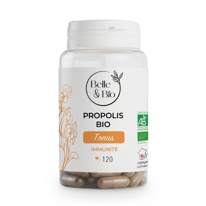BELLE & BIO Propolis Bio 120 gélules complément alimentaire immunité défenses naturelles antioxydant - novaparapharmacie
