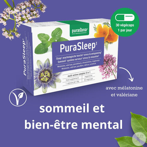 Utilisation Purasana Purasleep 30 Vegacaps prise gélules avant coucher sommeil réparateur endormissement naturel - novaparapharmacie