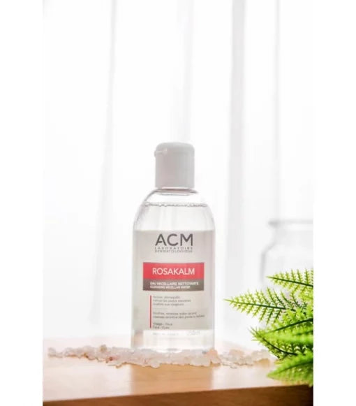 Packaging ACM Rosakalm Eau Micellaire 250ml Flacon Nettoyante Peaux Sensibles Rougeurs - novaparapharmacie