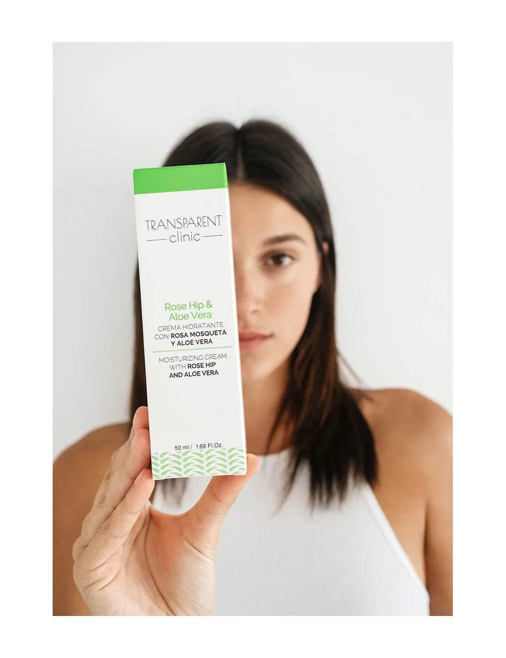 TRANSPARENT CLINIC Rose Hip Aloe Vera application visage crème hydratante anti-âge routine beauté quotidienne massage -novaparapharmacie