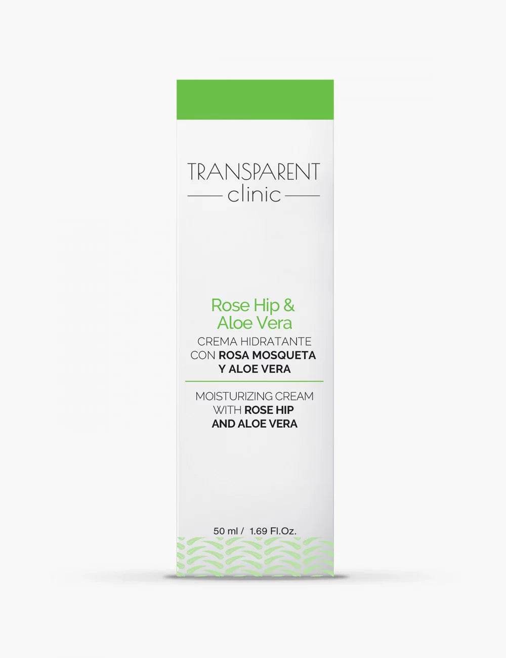 TRANSPARENT CLINIC Rose Hip Aloe Vera texture crème hydratante formule naturelle vitamines A C E acides gras essentiels -novaparapharmacie