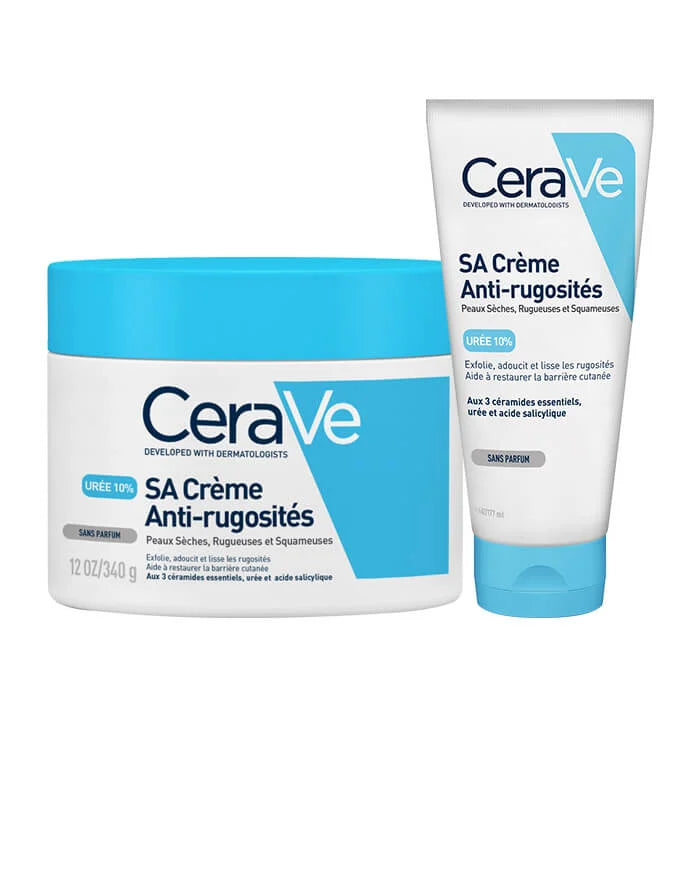 CERAVE SA Crème Anti-Rugosités formats lissage intensif acide salicylique céramides 177ml 340g tailles disponibles - novaparapharmacie