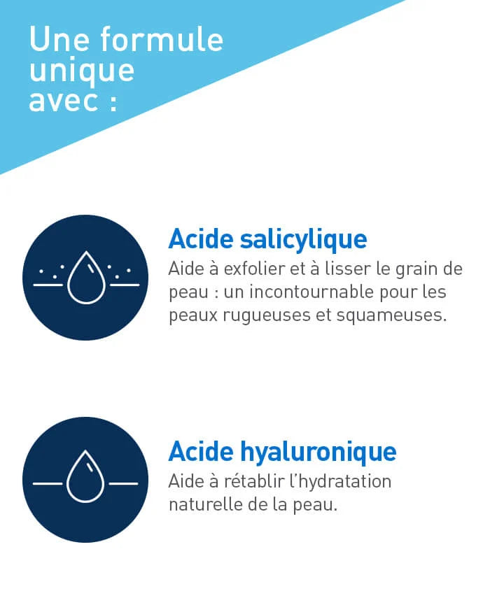 CERAVE SA Gel Nettoyant Anti-Rugosités formule exfoliation douce acide salicylique céramides actifs exfoliants doux - novaparapharmacie