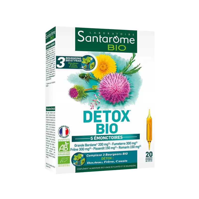 SANTAROME Détox BIO 20 Ampoules | Nova Para