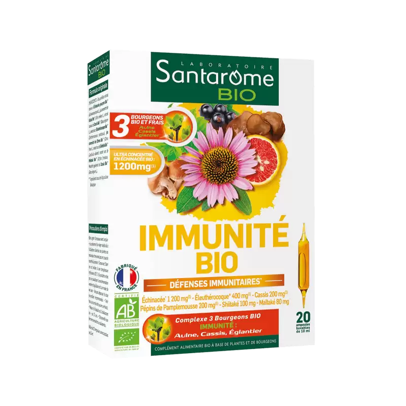 SANTAROME Immunité BIO 20 Ampoules | Nova Para