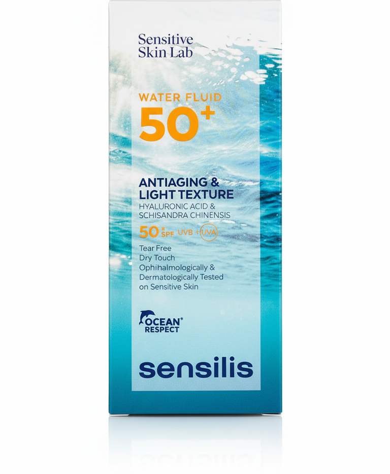 Sensilis Water Fluid SPF 50+ Texture Light 40ml crème solaire haute protection peaux sensibles texture invisible - novaparapharmacie