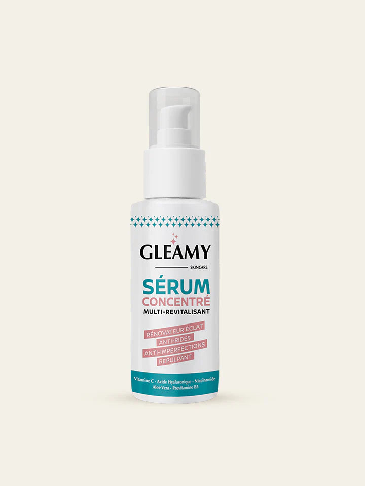GLEAMY Sérum Concentré Multi-Revitalisant 50ml acide hyaluronique vitamine C niacinamide B5 - novaparapharmacie