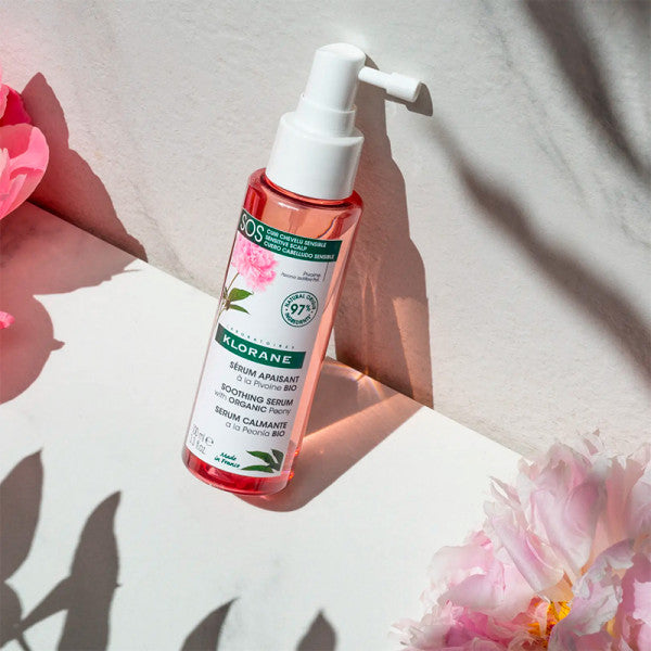 Klorane Sérum SOS Pivoine BIO 100ml Cuir Chevelu Sensible Sans Rinçage Apaisement Immédiat - novaparapharmacie
