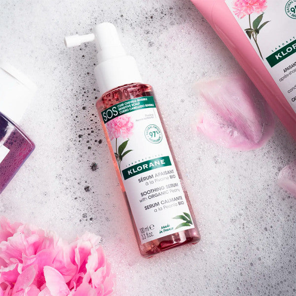 Klorane Sérum SOS Pivoine BIO 100ml Cuir Chevelu Sensible Sans Rinçage Apaisement Immédiat - novaparapharmacie